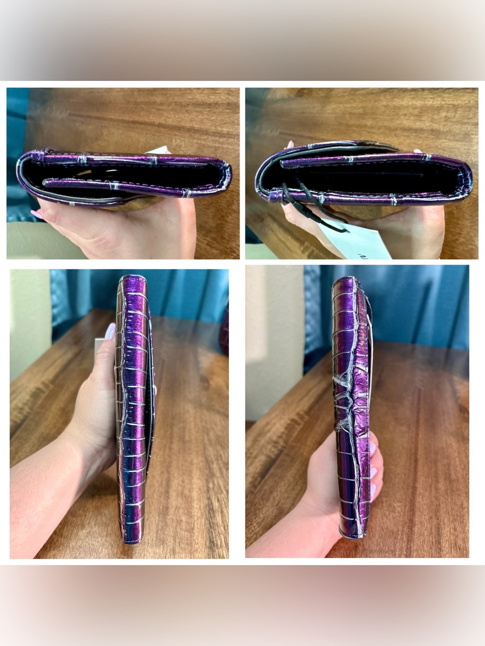 Brahmin NWT Melinda & Veronica - Heroic Purple Kingstone - Shimmer Color Shift - Picture 12 of 17